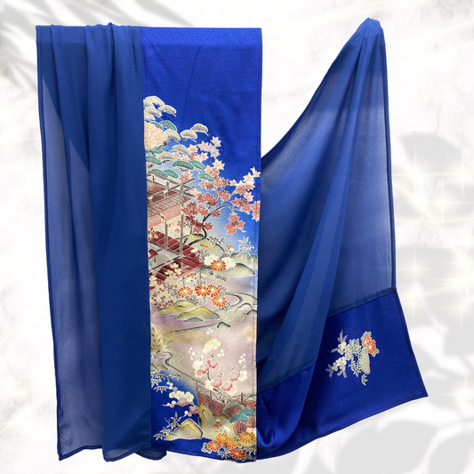 Shawl: KIMONO Hijab - Blue/Blue