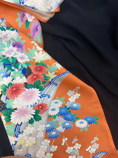 Shawl: KIMONO Hijab - Orange/Black