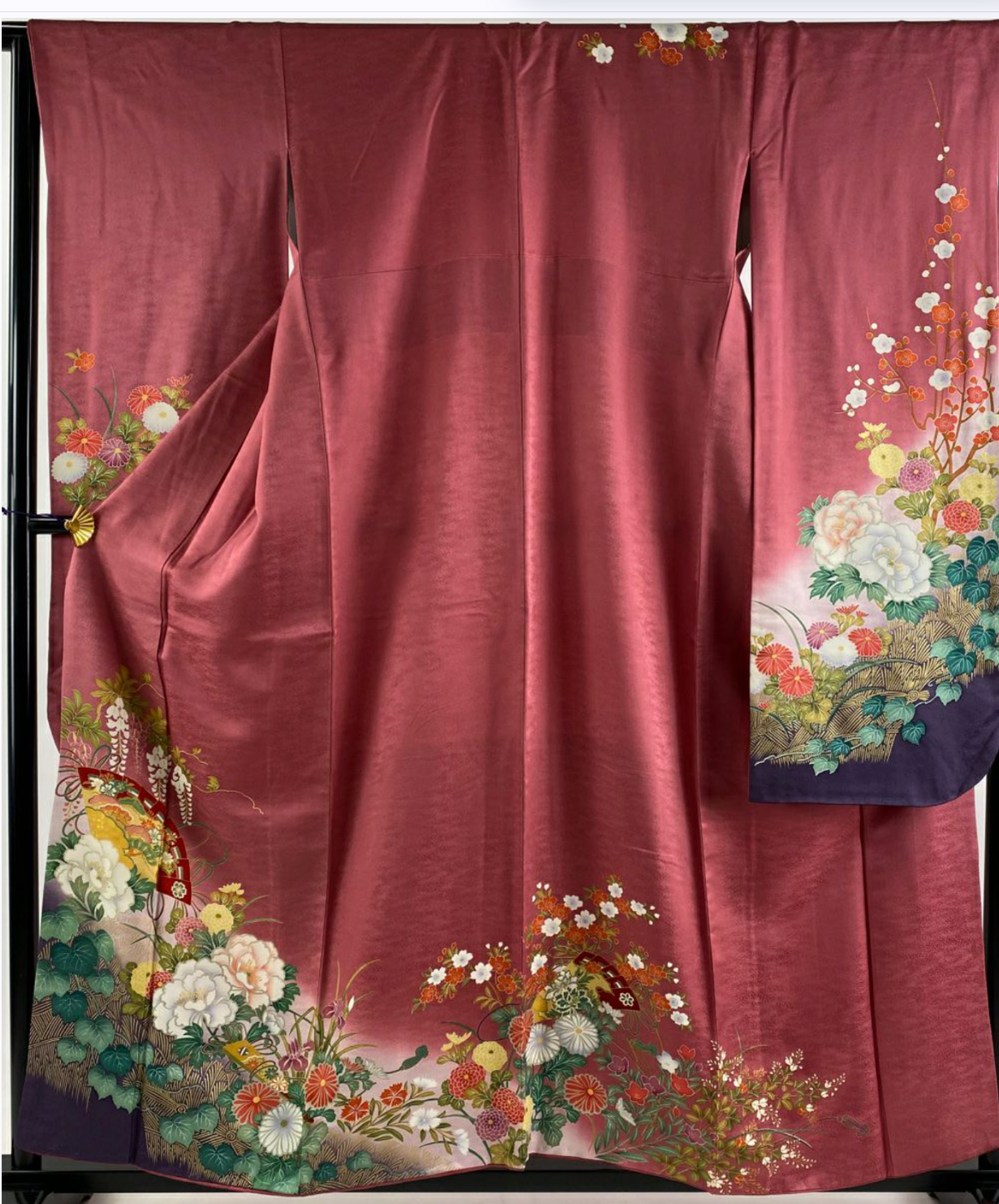 Furisode Kimono: Deep Pink Grace